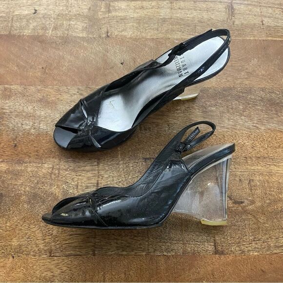 Vintage Avant Garde 1990s Lucite Wedge 6.5 M - Picture 7 of 7